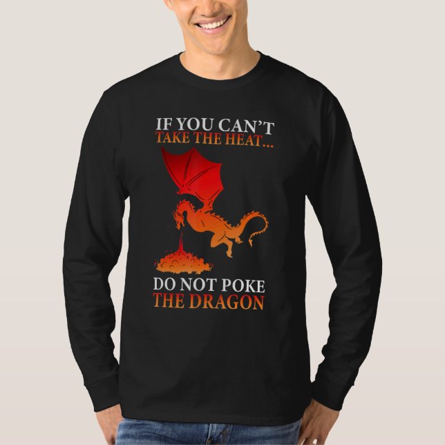 Cool Dragon Flame-Spewing Flying Mythical Creature T-Shirt (Front)