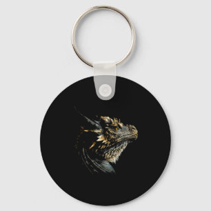 Cool Dragon Head Mythical Dragon Face Breathing Fi Key Ring