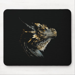 Cool Dragon Head Mythical Dragon Face Breathing Fi Mouse Mat