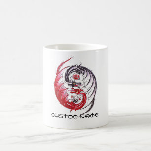 Cool Dragon Yin Yang tattoo Coffee Mug