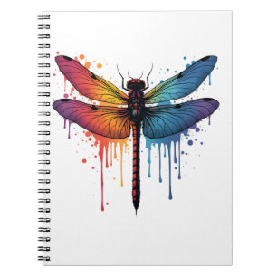 Cool Dragonfly on colorful painted Dragonfly Notebook