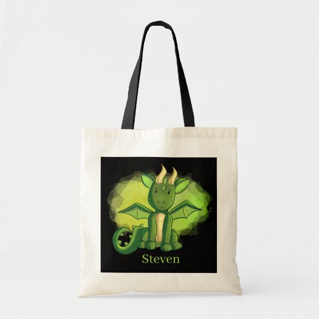 cool dragons add name kids Tote Bag (Front)