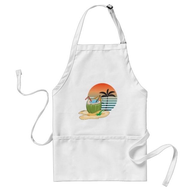 cool drink, hot beach standard apron (Front)