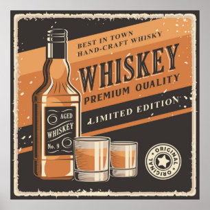 cool drinking mancave home bar business  poster