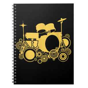 cool drum kit percussion   drummer notebook