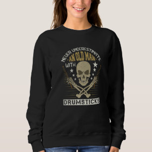 Cool Drummer Art Men Dad Drum Set Player Drum Kit Sweatshirt