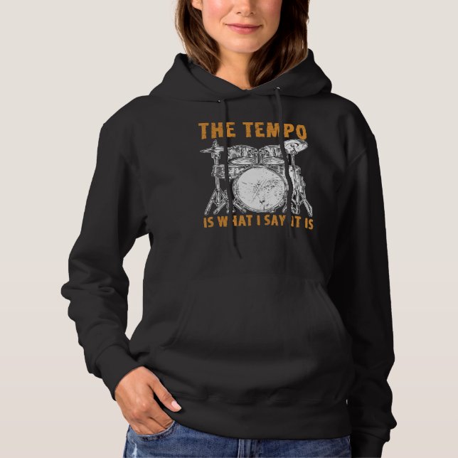 Cool Drummers Drum Player Art Men Women Percussion Hoodie (Front)