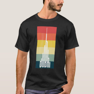 Cool Dubai Burj Khalifa Skyscraper Vintage Royalty T-Shirt