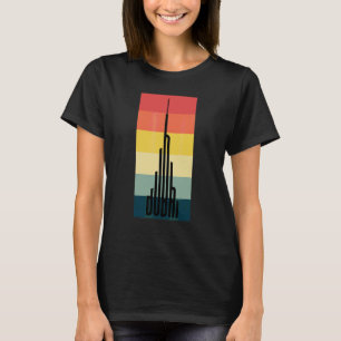 Cool Dubai Burj Khalifa Skyscraper Vintage Royalty T-Shirt