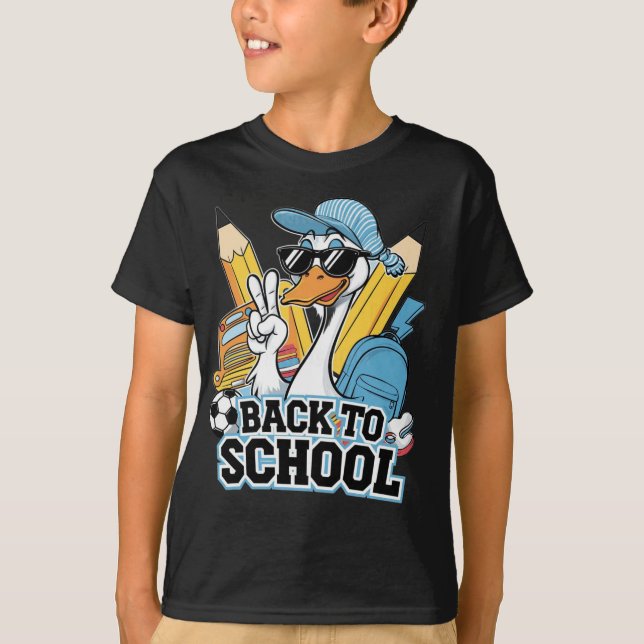 Cool Duck Back to School T-Shirt (Front)