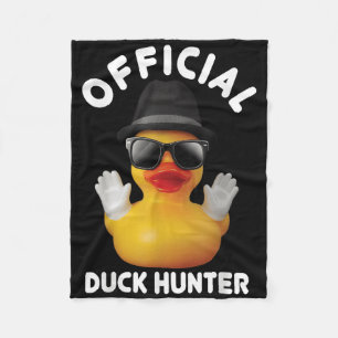Cool Duck Cruise Boat Funny Rubber Duck Hunting Sq Fleece Blanket