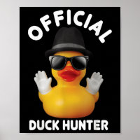 Cool Duck Cruise Boat Funny Rubber Duck Hunting Sq