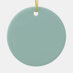 Cool Duck egg blue - add own text, image, design Ceramic Tree Decoration