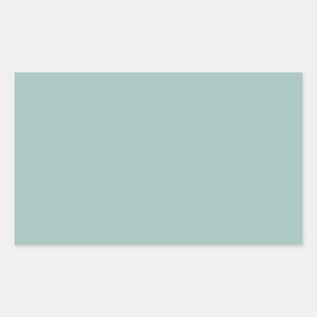 Cool Duck egg blue - add own text, image, design Rectangular Sticker (Front)