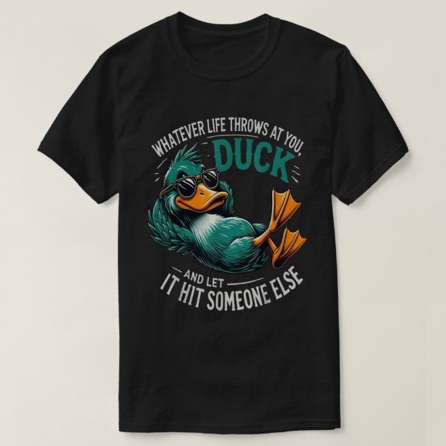 Cool Duck Funny Quote Graphic Tee (Design Front)