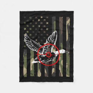 Cool Duck Hunting Design For Men Women Wildlife Du Fleece Blanket