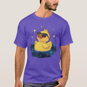 Cool Duckie Sunglasses Duckling Funny Ducky Rubber T-Shirt