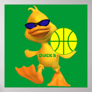 Cool Ducks Basketball Poster