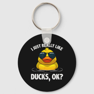 Cool Ducks For Men Women Duck Lovers Owner Duck Hu Key Ring