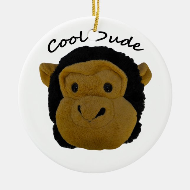 Cool Dude Ceramic Tree Decoration (Front)