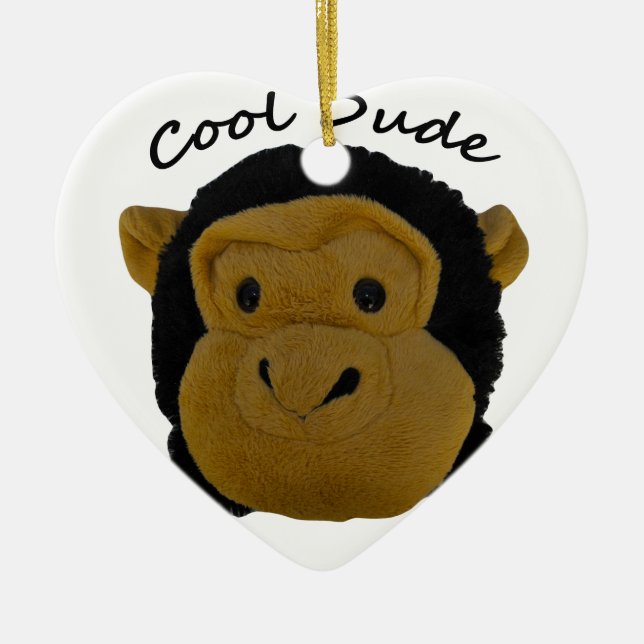 Cool Dude Ceramic Tree Decoration (Front)