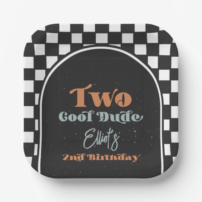 Cool Dude Check Party Plates (Front)