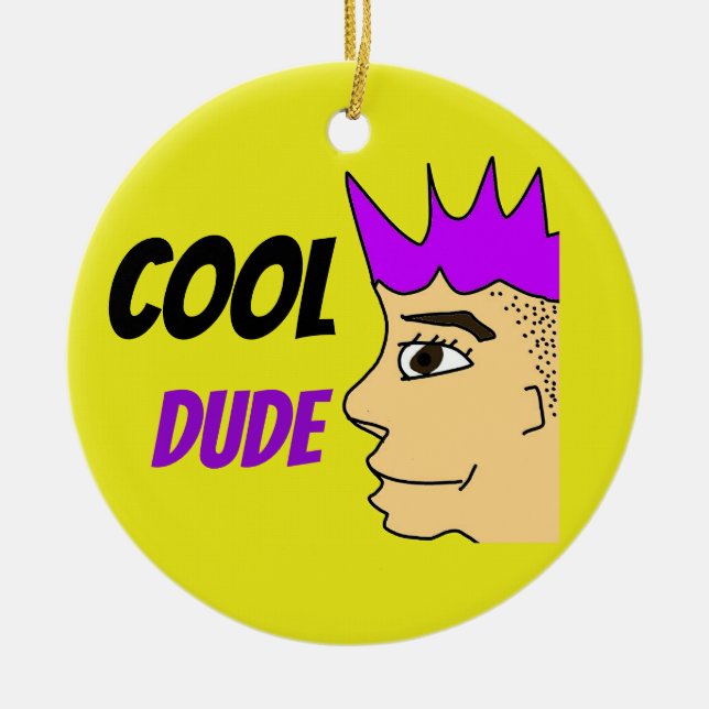 Cool dude ornament (Front)
