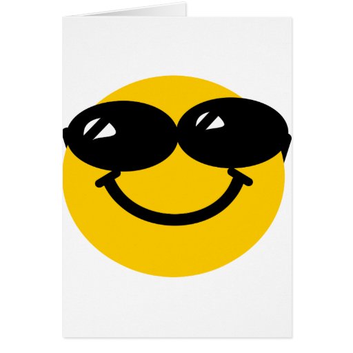 Cool dude smiley greeting card | Zazzle