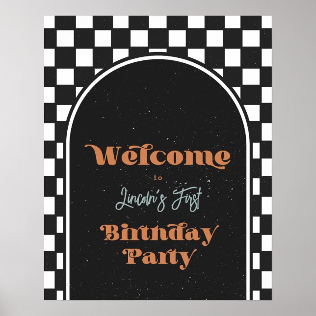 Cool Dude Welcome Poster | Skateboard Sign (Front)