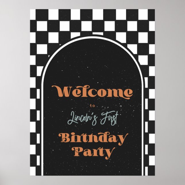 Cool Dude Welcome Poster | Skateboard Sign (Front)