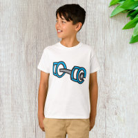 Cool Dumbbell Fitness Blue and Grey Gym Graphic 