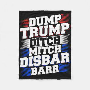 Cool Dump Trump Ditch Mitch Disr Rr Resist Camp Ri Fleece Blanket