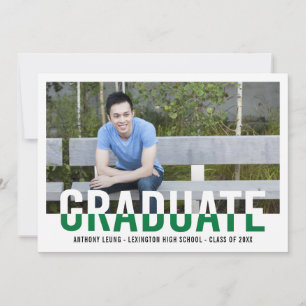 Cool Duotone EDITABLE COLOR Graduation Invitation