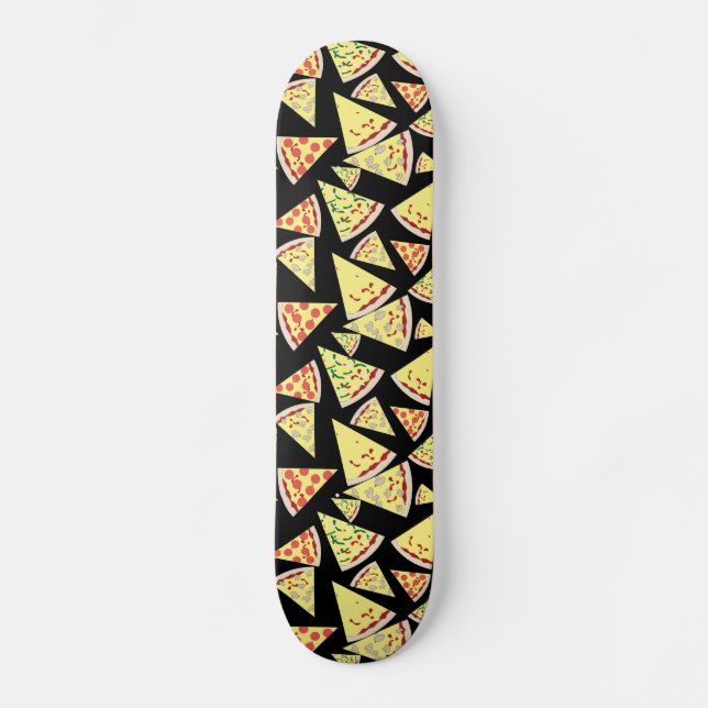 Cool Dynamic Random Pattern Pizza Lover's Skateboard (Front)