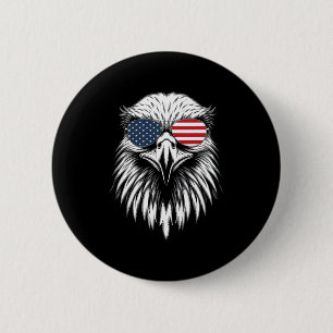 Cool Eagle Us American Flag 4th Of July For Men Wo 6 Cm Round Badge