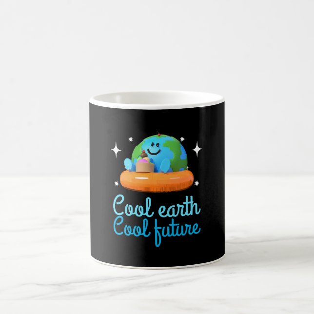 Cool earth, Cool future - Earth Coffee Mug (Center)