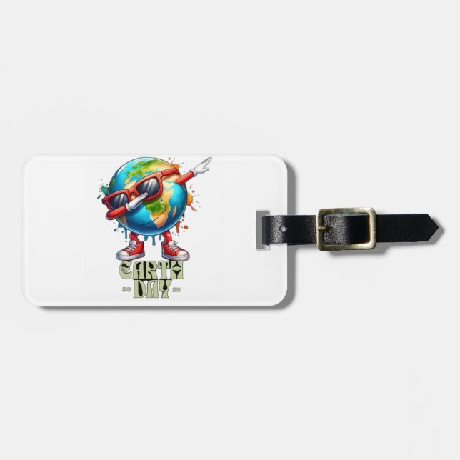 🌎 Cool Earth Day 2025 😎 Luggage Tag (Front Horizontal)