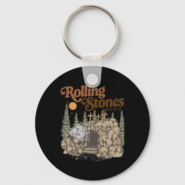 Cool Easter Bunny Face With Sungles  Key Ring (Front)