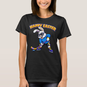 Cool Easter Bunny Hockey Player T-Shirt