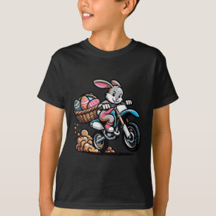 Cool Easter Bunny Motorcycle Happy Easter Day, Di T-Shirt