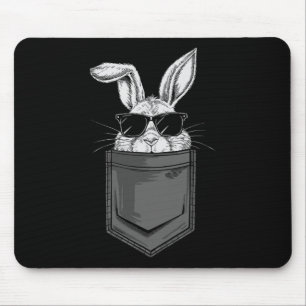 Cool Easter Bunny Rabbit With Sungles In Pocket  Mouse Mat