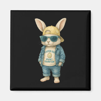 Cool Easter Bunny With Sungles For Boys Teens Men  Magnet
