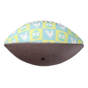 Cool Easter Chequerboard Pattern Rooster Eggs American Football