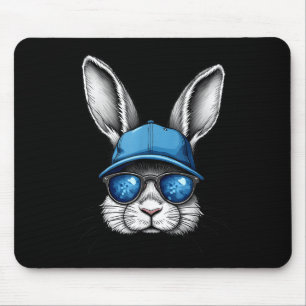 Cool Easter Day Bunny Face With Sungles Men Boys K Mouse Mat