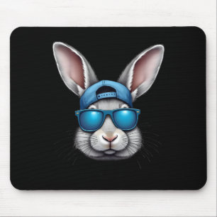 Cool Easter Day Bunny Face With Sungles Men Boys K Mouse Mat