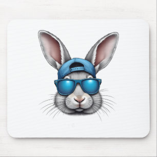 Cool Easter Day Bunny Face With Sungles Men Boys K Mouse Mat