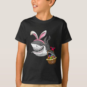 Cool Easter Shark Easter Sket Bunny Ears Happy Eas T-Shirt
