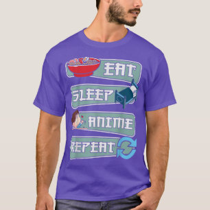 Cool Eat Sleep Anime Repeat Ramen Japanese Graphic T-Shirt