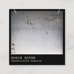 Cool Edgy Rustic  Necklace Display  Square Square Square Business Card