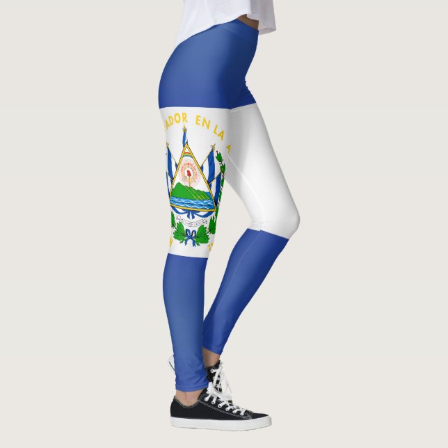 Cool El Salvador Flag Fashion Leggings (Right)